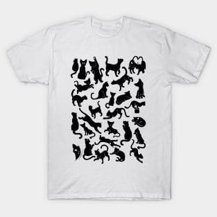 Black Cat Pattern T-Shirt